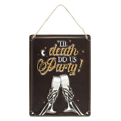 Superdrug Something Different Til Death Do Us Party Champagne Metal Hanging Sign- Buy online at McGrocer