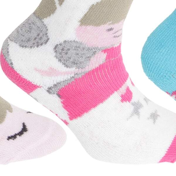 FLOSO rens Girls Cotton Rich Gripper Socks (3 Pairs) (9-12) GOODS Superdrug   