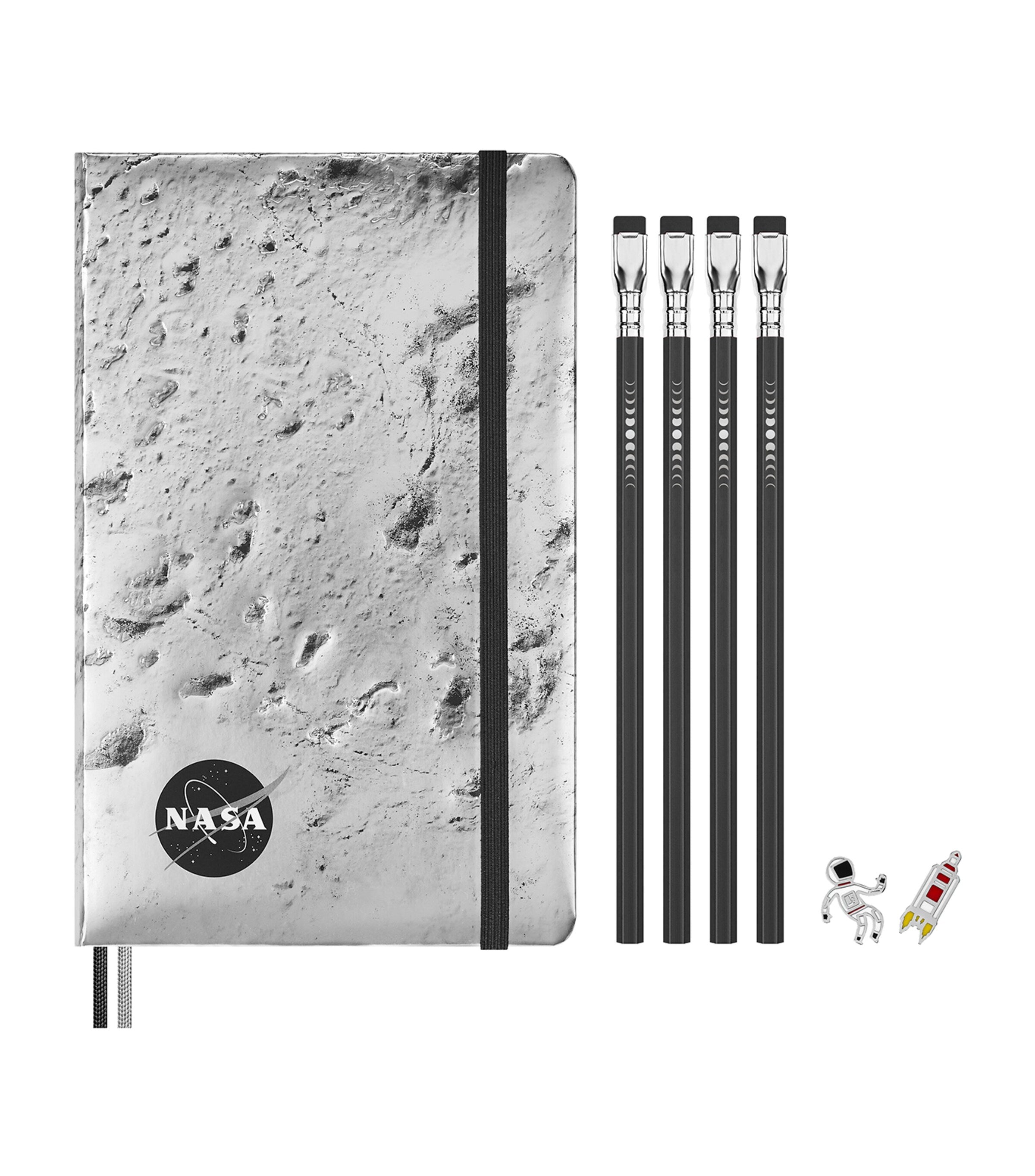 Moleskine NASA notebook set with pencils and pins, imported from the UK