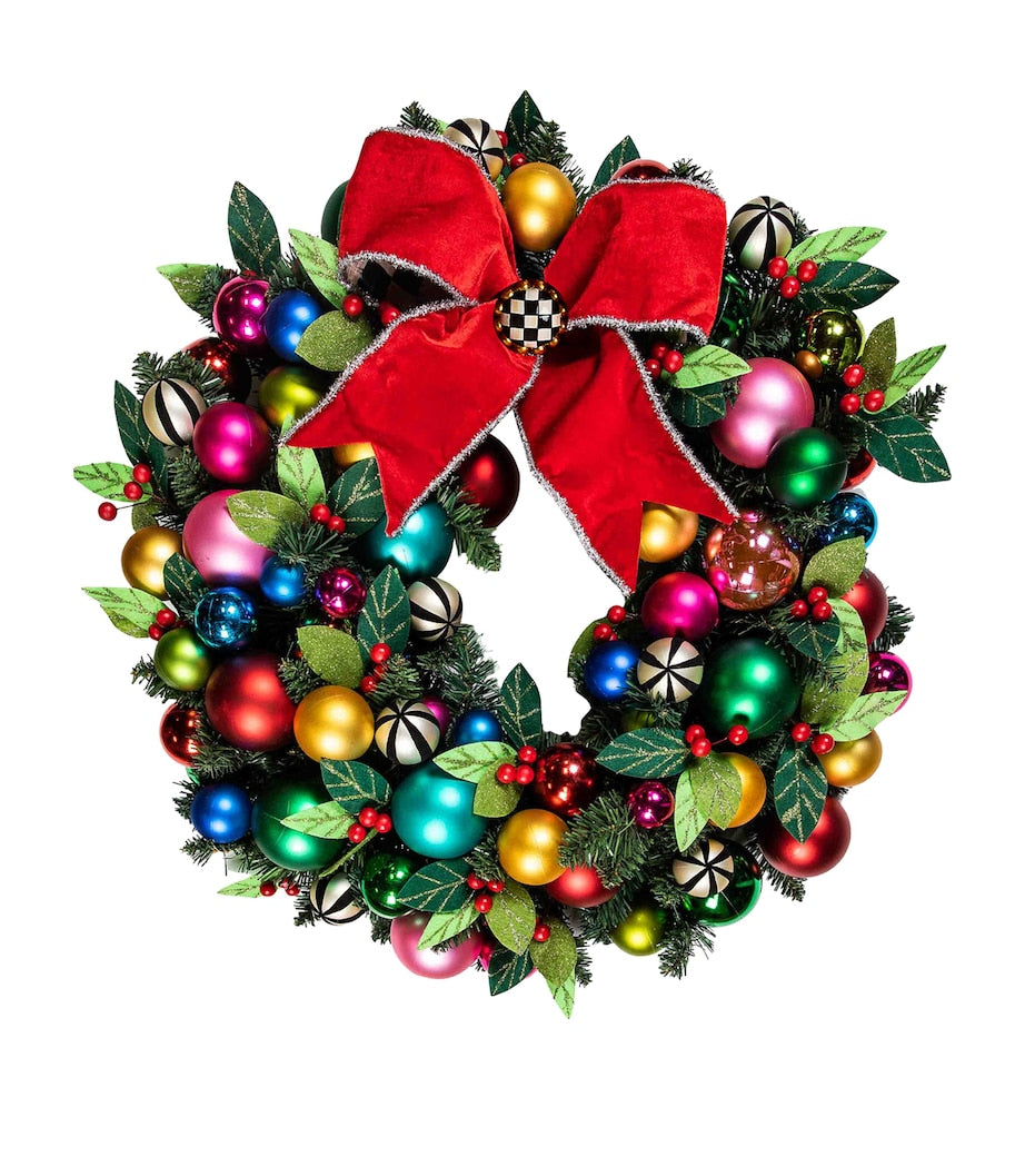 MacKenzie-Childs Jubilee Ribbon Wreath 61cm (British brand)