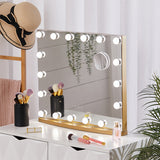 Livingandhome LED metal makeup mirror with magnifier 58cm, UK version