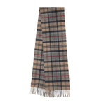Barbour wool-cashmere tartan scarf 195cm x 30cm, imported from the UK