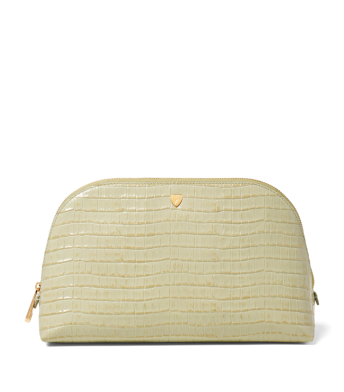 Aspinal of London croc-embossed leather classic wash bag - British product