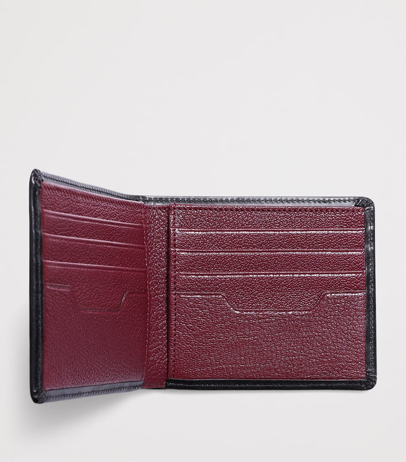 Swaine leather bifold wallet with card slots, UK version