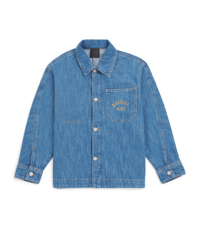 Harrods Givenchy Kids Denim Logo-Embroidered Shirt Kids Clothing (4-12+ Years)- Buy online at McGrocer