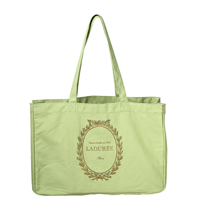 Harrods Ladurée Large Organic Cotton Logo Tote Bag- Buy online at McGrocer