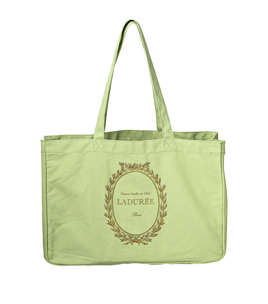 Ladurée logo tote bag large organic cotton, UK version