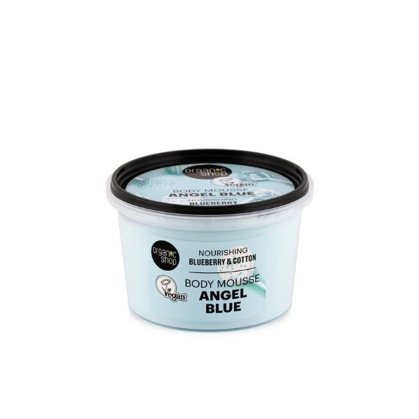 Organic Shop Angel Blue Body Mousse Blueberry Cotton 250ml, imported from the UK