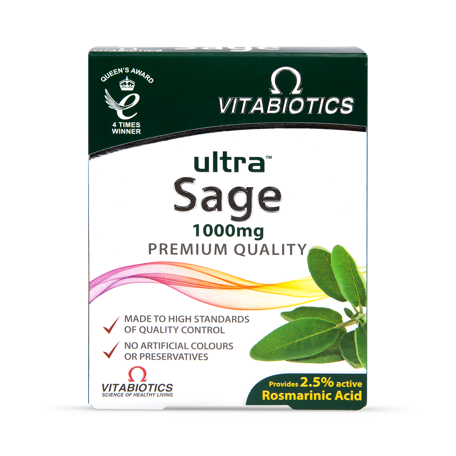 Vitabiotics Sage tablets Ultra 1000mg 30 pack (British brand)