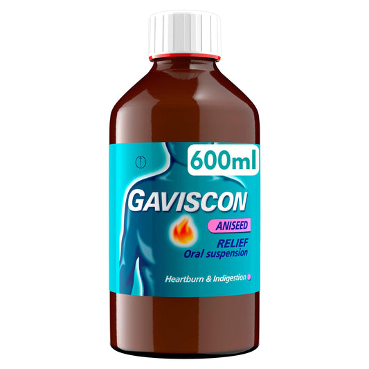 Gaviscon Heartburn & Indigestion Aniseed Liquid 600ml stomach & bowel Sainsburys   