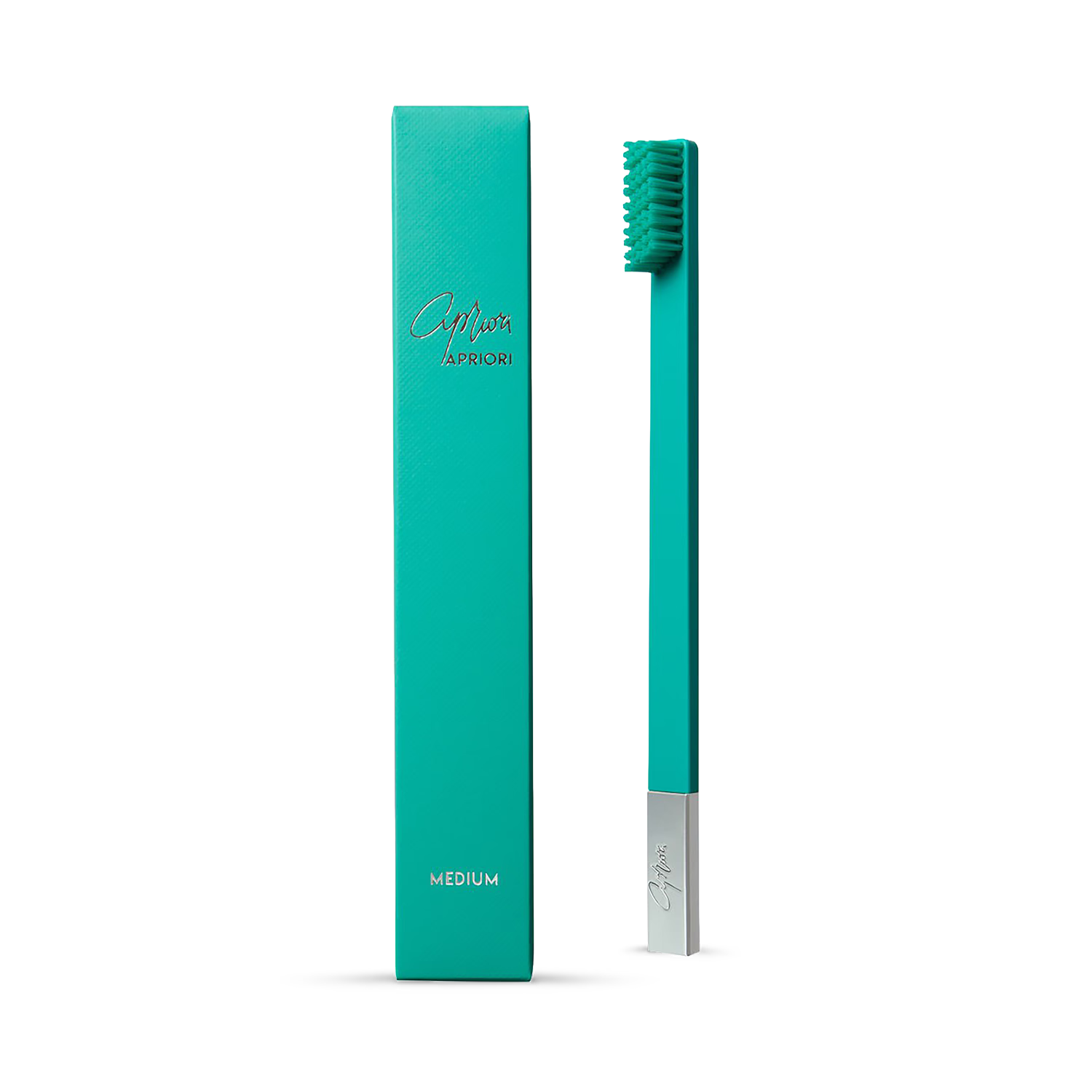 APRIORI toothbrush Turquoise Blue Silver medium - British product