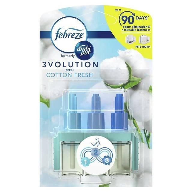 Febreze Ambi Pur 3Volution Air Freshener Plug in Refill Cotton Fresh