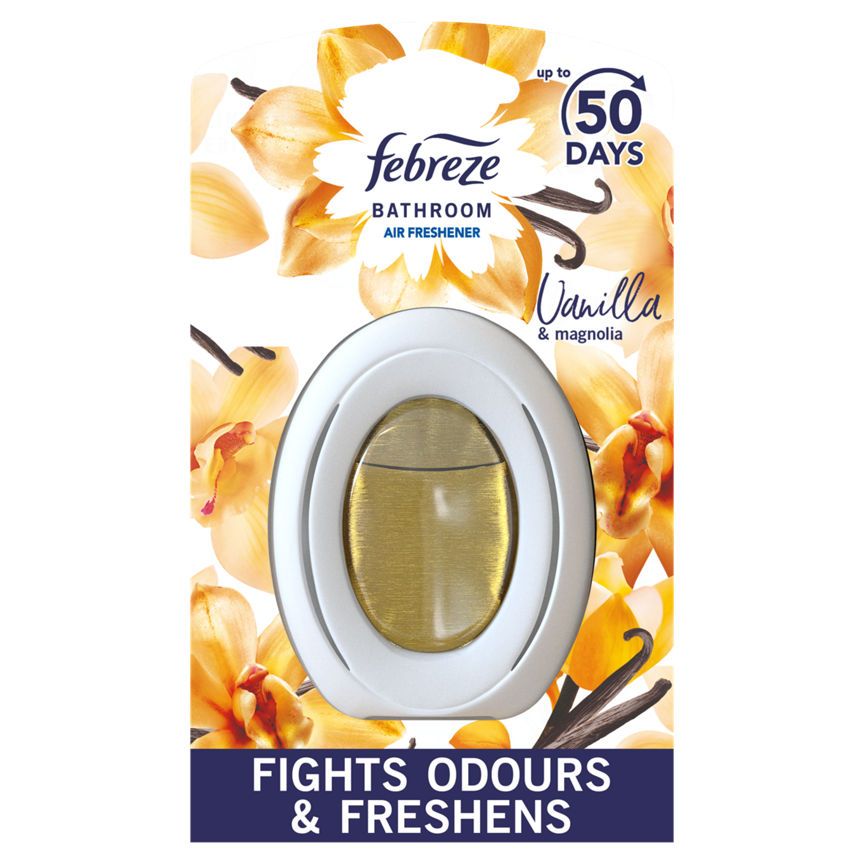 Febreze Bathroom, Continuous Air Freshener Fights Odours & Freshens, Vanilla & Magnolia