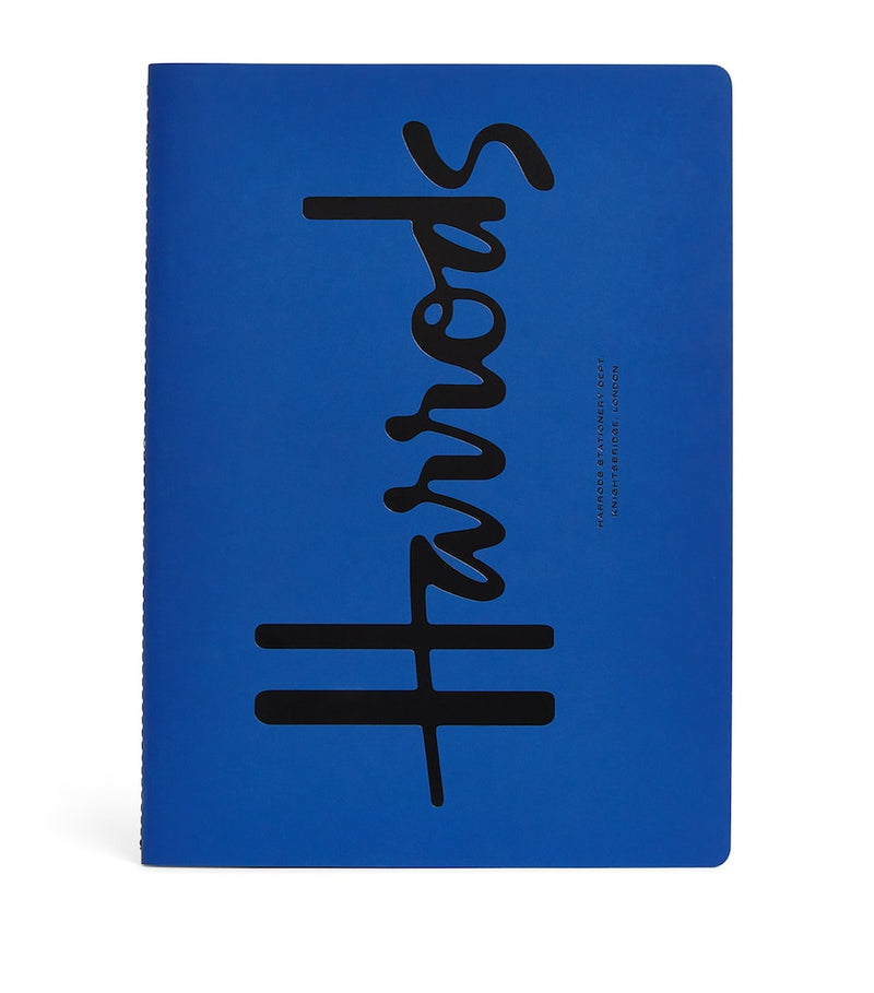 Lined Paper Notebook in Prussian Blue 26cm x 19cm