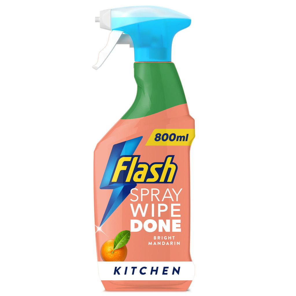 Flash Spray Wipe Done Mandarin Hygiene Kitchen Cleaning Spray 800ml