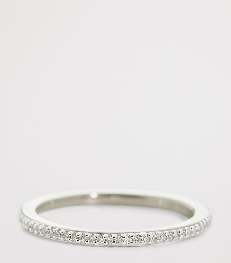 Monica Vinader sterling silver white diamond eternity ring, UK version