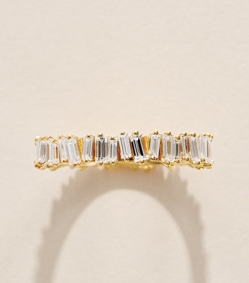 Suzanne Kalan yellow gold diamond eternity ring, UK version