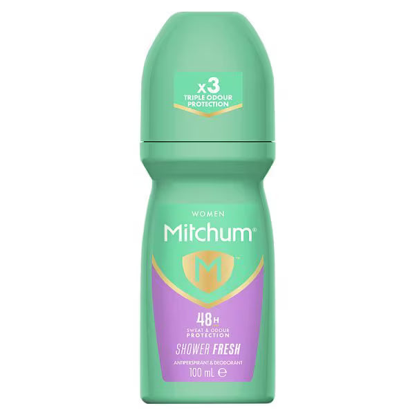Mitchum Shower Fresh antiperspirant roll-on 100ml, imported from the UK