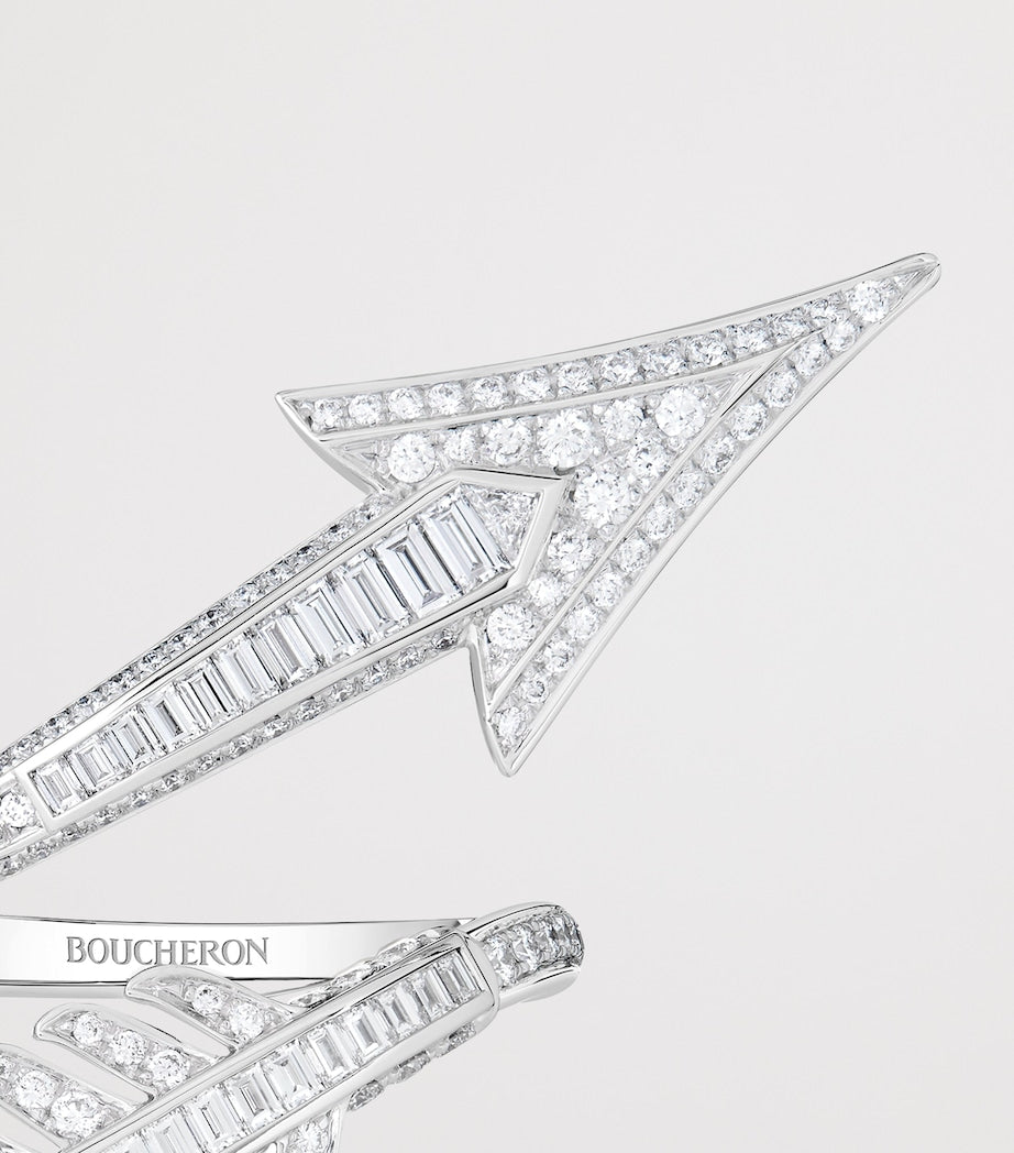 Boucheron white gold diamond Flèche ring (British brand)