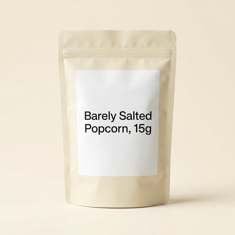 Holland & Barrett barely salted popcorn 15g, UK version