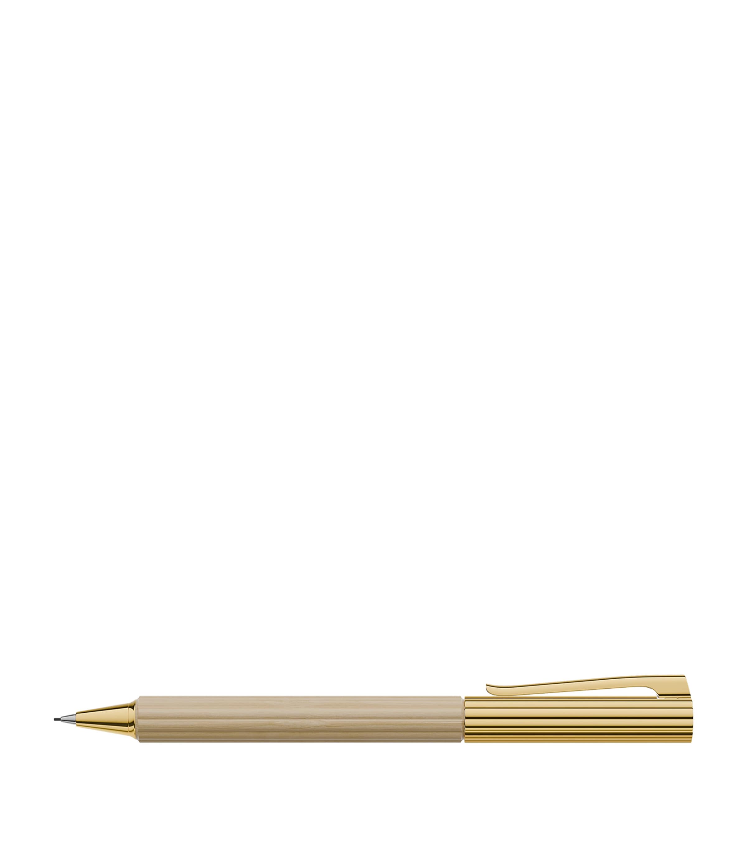 Graf von Faber-Castell gold-trim hornbeam wood mechanical pencil, UK version