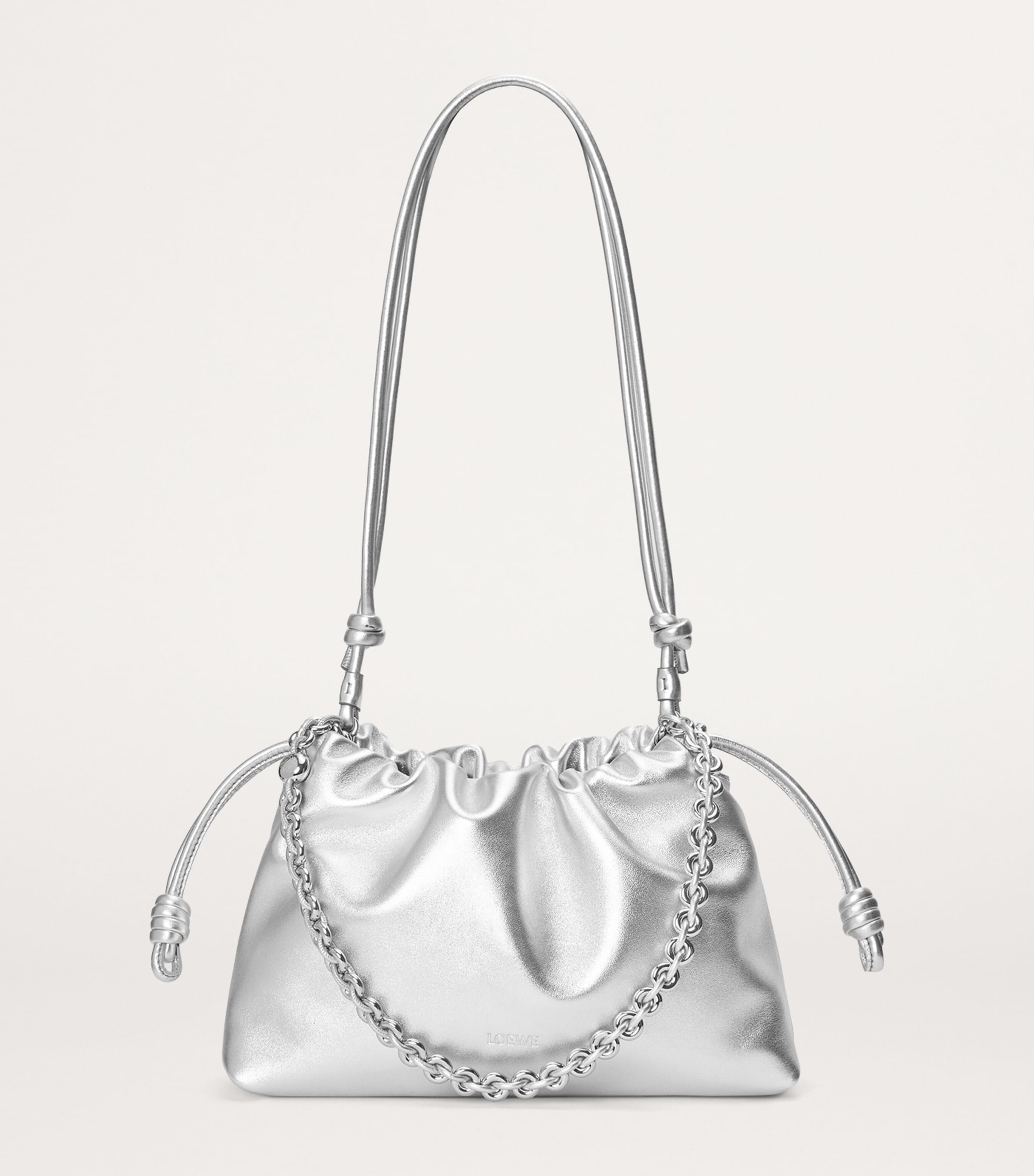 LOEWE medium metallic leather Flamenco purse, imported from the UK