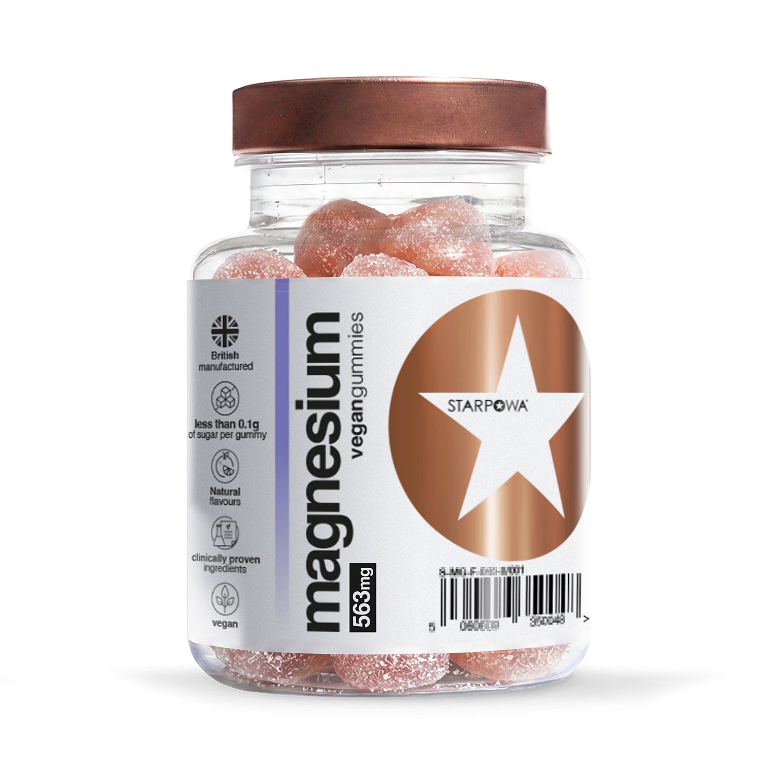 Starpowa strawberry magnesium gummies 30-pack - British product