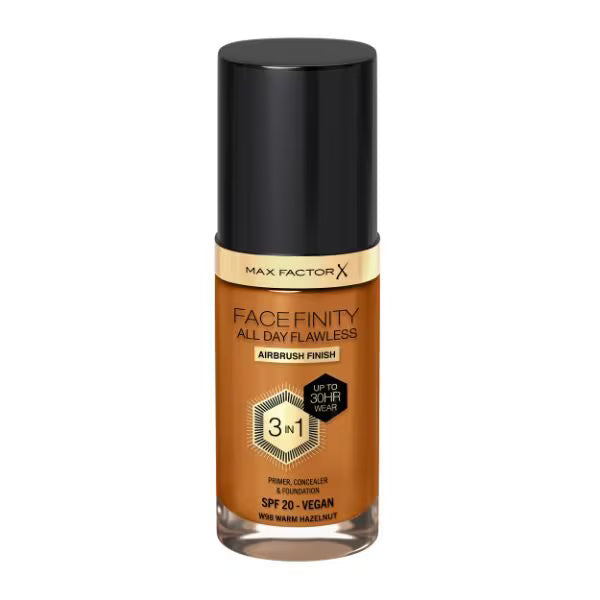 Max Factor Facefinity Liquid Foundation Warm Hazelnut, imported from the UK