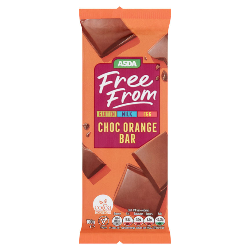 ASDA Free From Choc Orange Bar 100g GOODS ASDA   