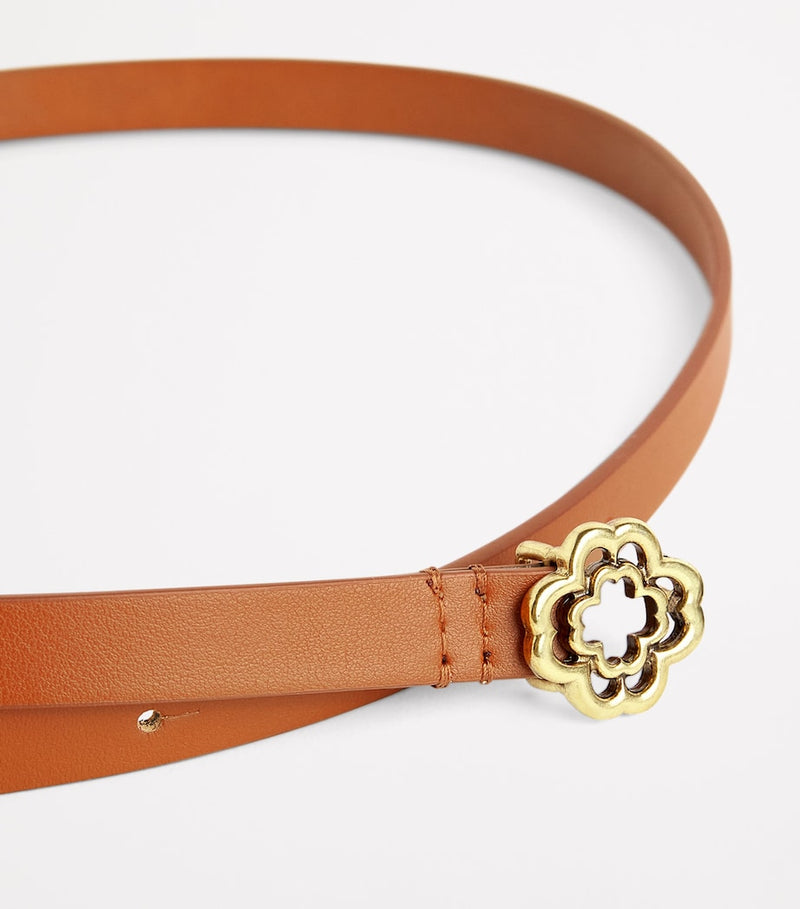 Maje leather logo belt in calfskin - British product