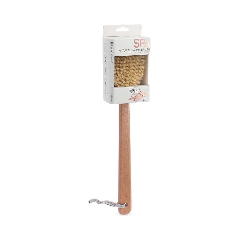 Hydréa London professional natural bristle sauna brush (British brand)