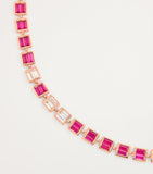 SHAY Rose Gold Diamond Ruby Deco Choker - British product