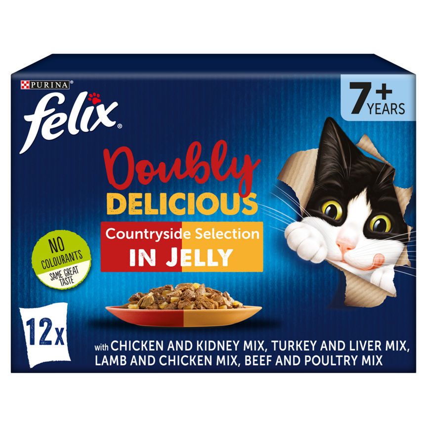 Felix As Good As It Looks Doubly Delicious Senior Cat Food Meat