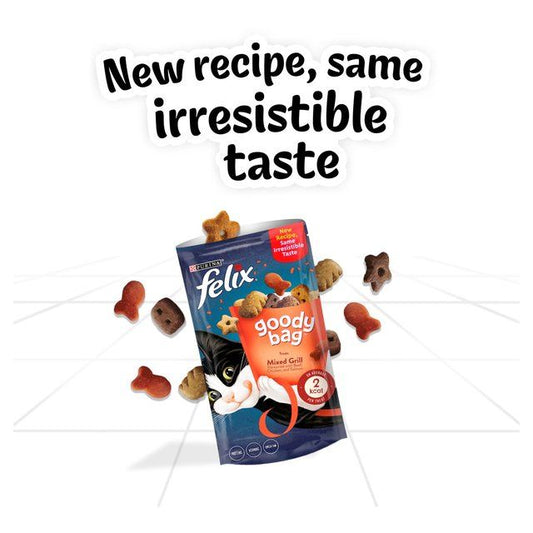 Felix Goody Bag Mixed Grill Beef Chicken & Salmon Cat Treats   60g