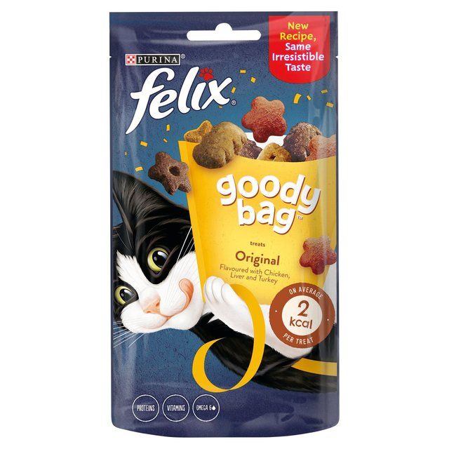 Felix Goody Bag Original Chicken Liver &amp;amp; Turkey Cat Treats    60g