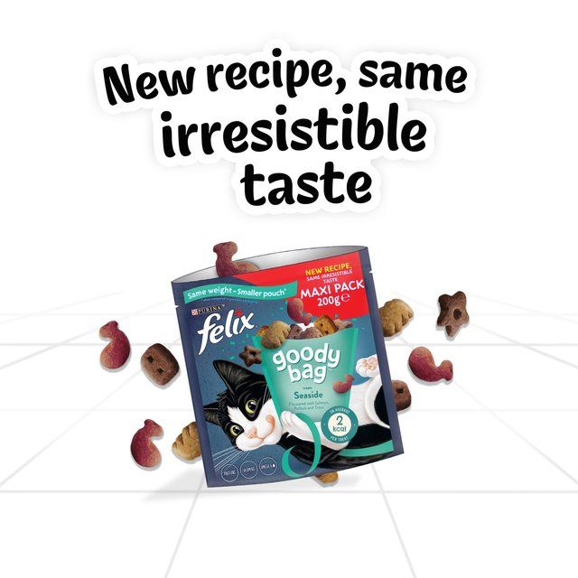 Felix Goody Bag Seaside Salmon Pollock &amp;amp; Trout Cat Treats   200g