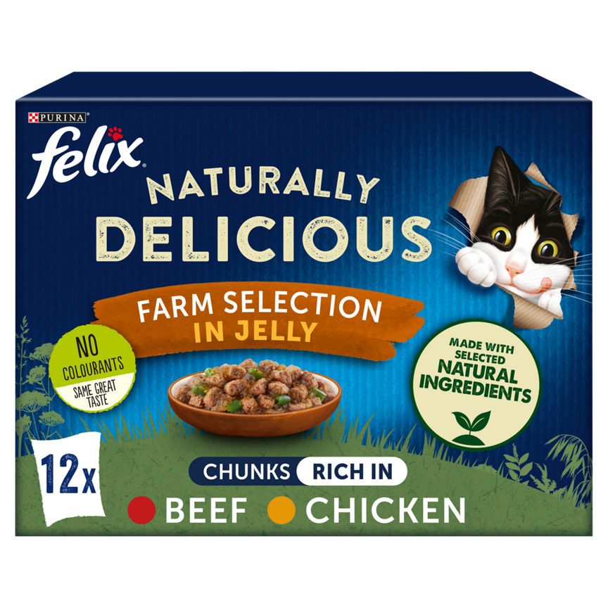 Felix Naturally Delicious Farm Selection in Jelly Wet Cat Food