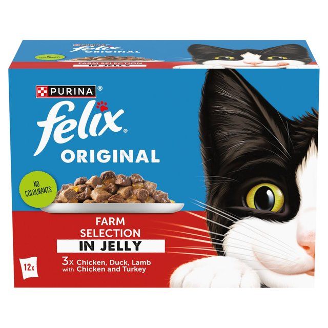 Felix Original Farm Selection in Jelly Wet Cat Food   12 x 85g