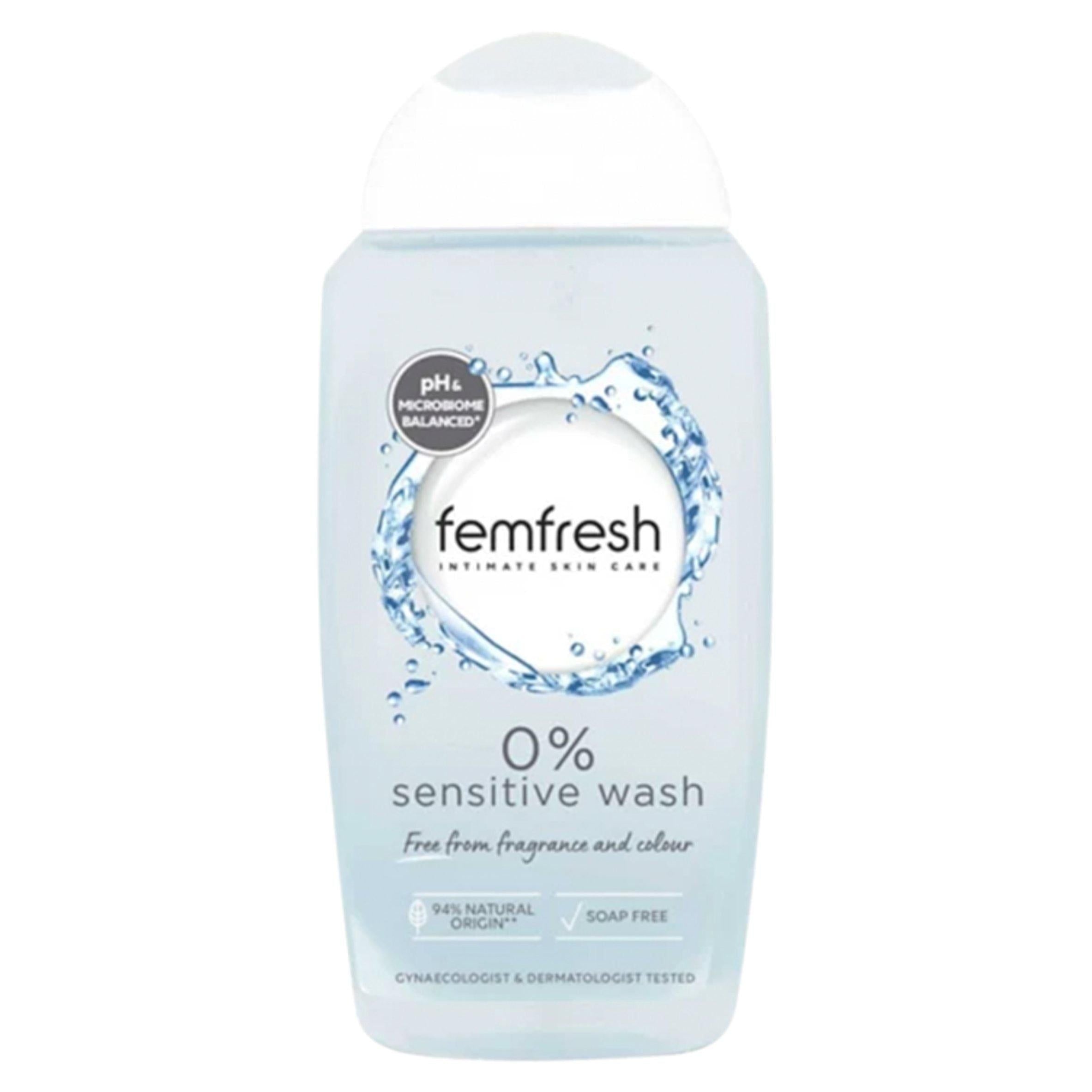 Femfresh Intimate Skin Care 0% Sensitive Fragrance &amp;amp; Wash Free 250ml