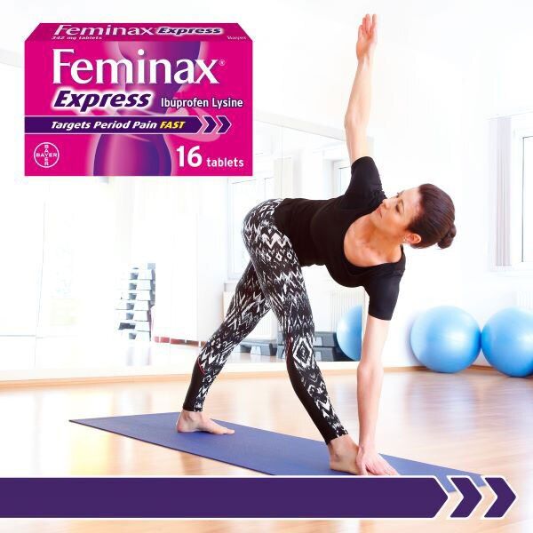 Feminax Express Period Pain &amp;amp; Cramps 16 Tablets