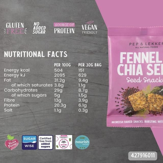 Fennel Baked Seed Prebiotic Snack Bites   30g