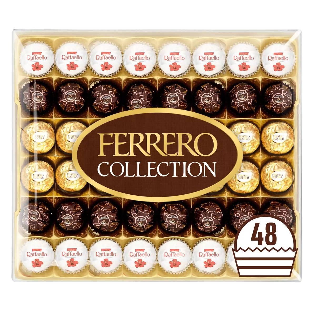 Ferrero Rocher 48 Piece Collection Chocolate Gift Box, 518g