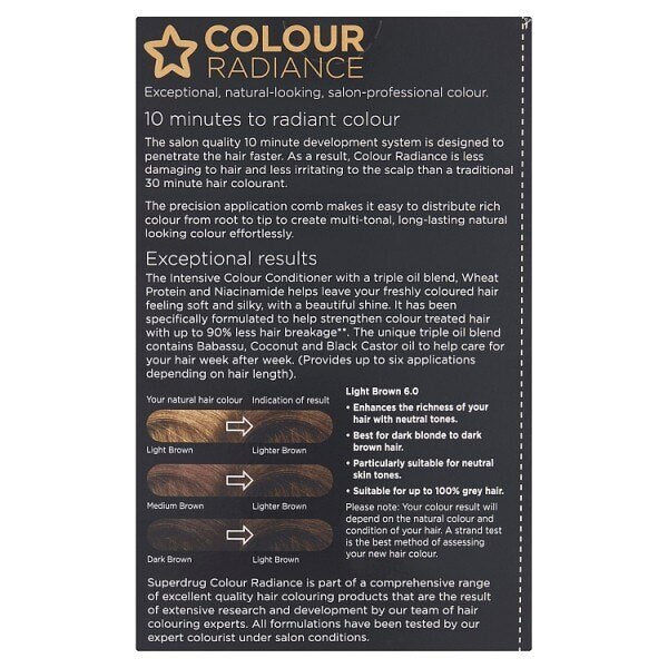 Superdrug Colour Radiance Light Brown 6.0 GOODS Superdrug   