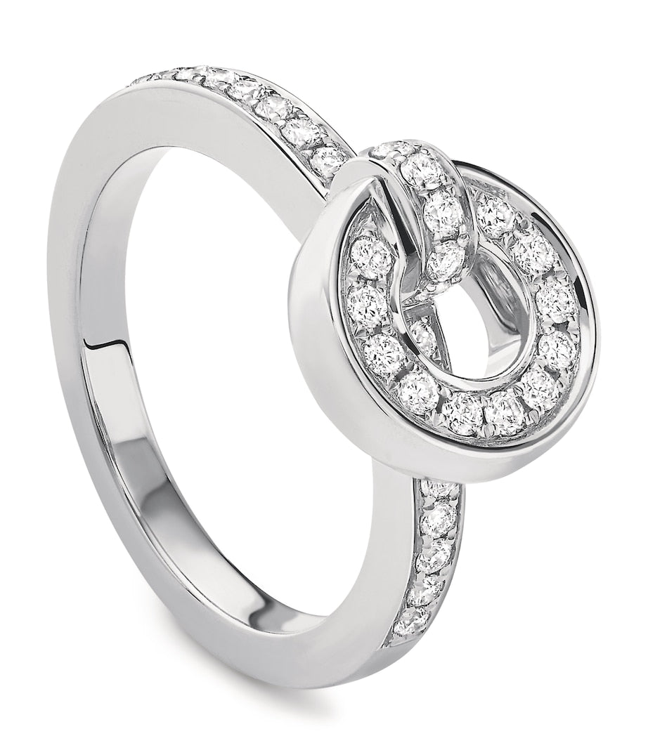 Boodles white gold diamond Roulette flip ring, imported from the UK