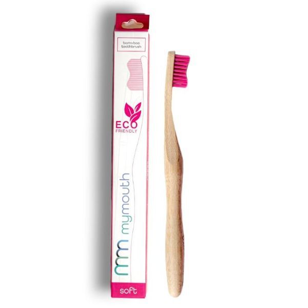 MyMouth Bamboo Toothbrush Medium Bristle Pink GOODS Superdrug   