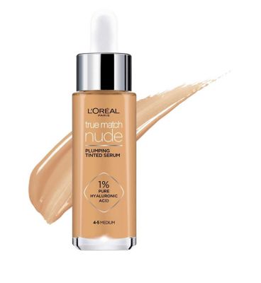 L'Oreal Paris True Match Nude Plumping Tinted Skin Serum, 1% Hyaluronic Acid