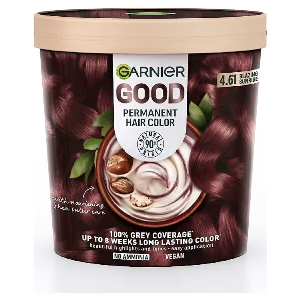 Garnier GOOD Permanent Hair Dye Blazing Sunrise 4.61, UK version