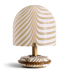Glass Dimmable Table Lamp with Bell-Shaped Shade, 38cm Height