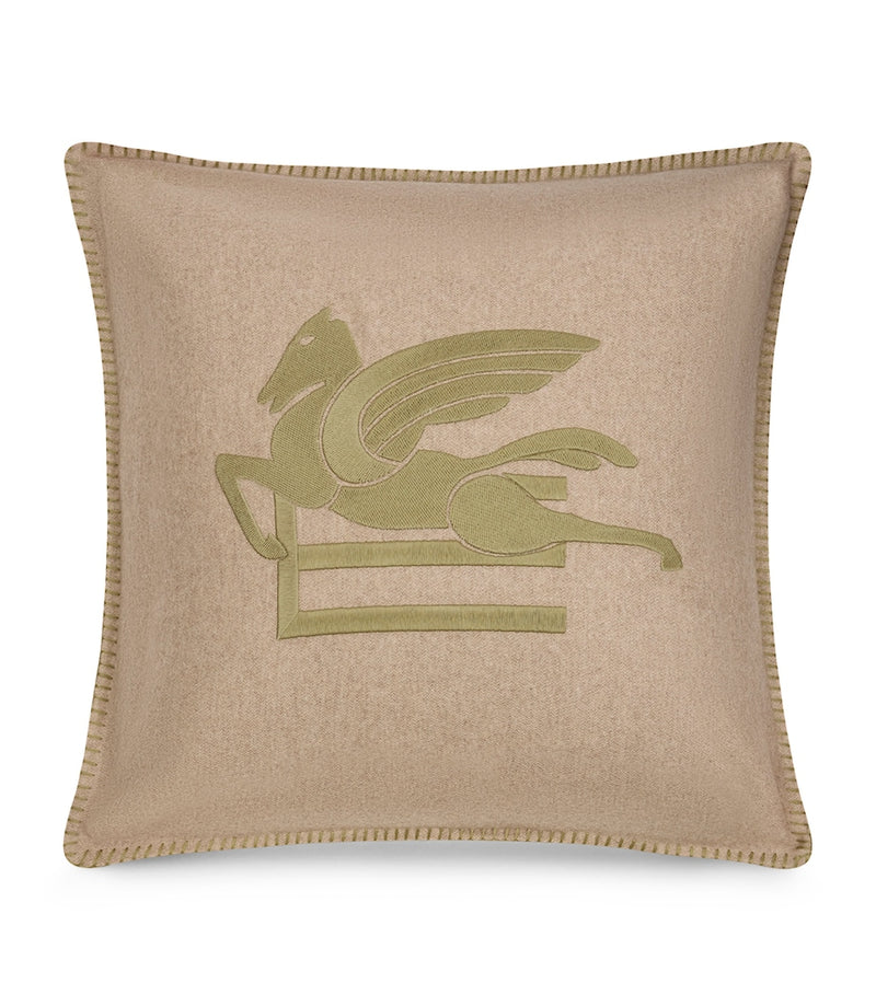 Etro wool-blend embroidered Ribot cushion 45cm x 45cm - British product