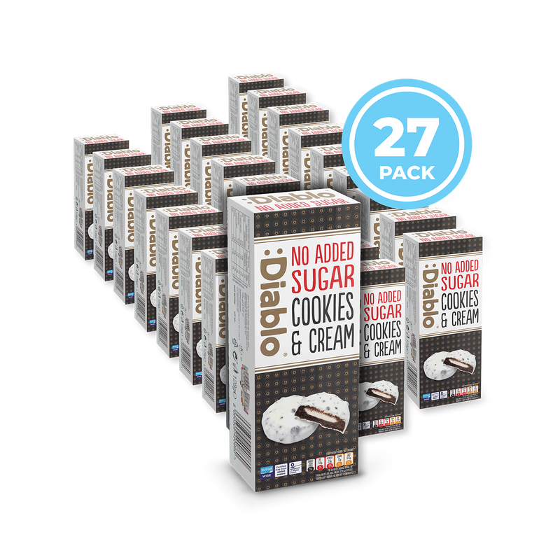 Diablo no added sugar cookies and cream white chocolate 128g pack (British brand)
